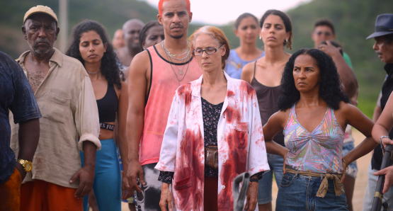 Sônia Braga in a scene from <i>Bacurau</I>, photo by Victor Jucá