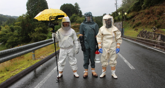 Andreas, Josh & Roberto chasing Japanese Hornets. Photo by Andreas Johnsen, courtesy Kino Lorber.