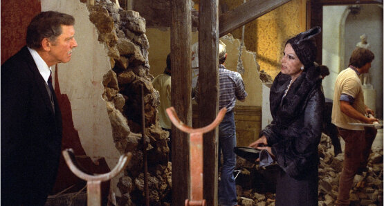 Burt Lancaster and Silvana Mangano in a scene from CONVERSATION PIECE. A Kino Lorber release.