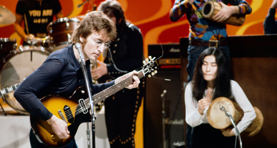 Yoko Ono and John Lennon in a scene from Daytime Revolution. Photo by Michael Leshnov, courtesy Kino Lorber.