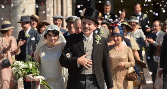 Victoire B&eacute;l&eacute;zy as Fanny and Jean-Pierre Darroussin as Panisse in FANNY, a film by Daniel Auteuil.