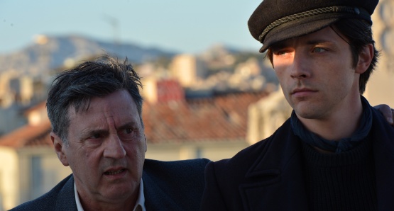Daniel Auteuil as C&eacute;sar and Rapha&euml;l Personnaz as Marius in FANNY, a film by Daniel Auteuil.