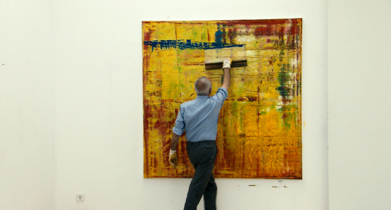 Gerhard Richter working on 