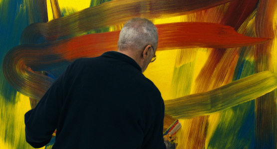 Gerhard Richter working on 