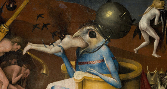 Detail from: The Garden of Earthly Delights circa 1494-1516 Madrid - Museo Nacional del Prado