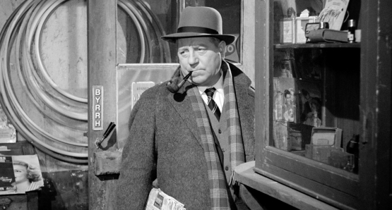 Jean Gabin as Inspector Jules Maigret in MAIGRET AND THE ST. FIACRE CASE.