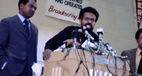 Amiri Baraka in a scene from <i>Nationtime</i>, courtesy Kino Lorber