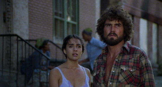 A scene from NIGHT OF THE JUGGLER. A Kino Lorber release.