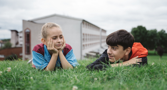 Lola Campbell and Alin Uzun in a scene of Scrapper. Courtesy of Kino Lorber.