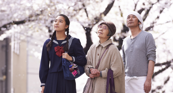 Sweet Bean Kyara Uchida (l), Kirin Kiki (m), Masatoshi Nagase (r)