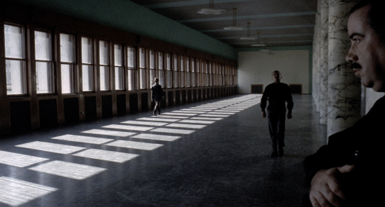 A composition that highlights the production design of Ferdinando Scarfiotti in Bernardo Bertolucci's THE CONFORMIST. The cinematography is by Vittorio Storaro.