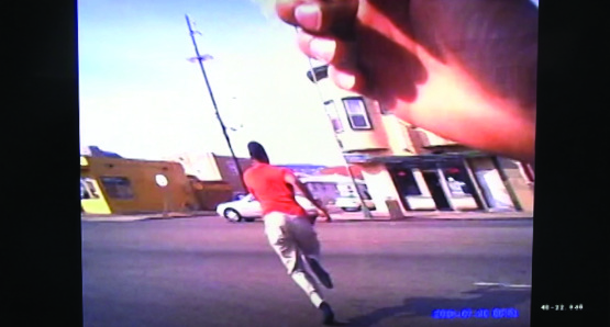 Body cam footage from the Oakland Police Department, courtesy Kino Lorber