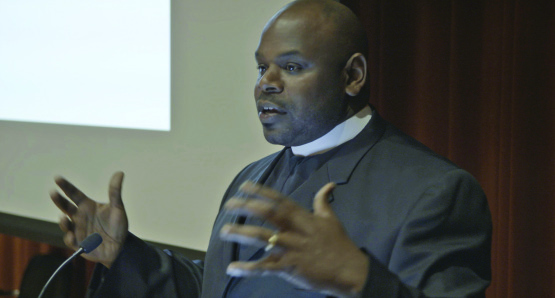 Reverend Ben McBride, Oakland Police Department community liaison, courtesy Kino Lorber