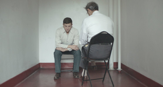 Tye Sheridan and Jeff Goldblum in a scene from <i>The Mountain</i>, courtesy Kino Lorber