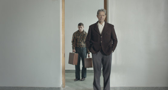 Tye Sheridan and Jeff Goldblum in a scene from <i>The Mountain</i>, courtesy Kino Lorber
