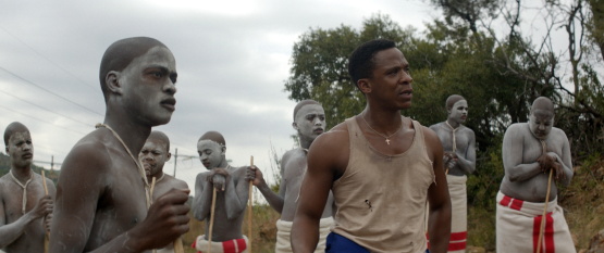 Bongile Mantsai in <i>The Wound</i>, courtesy Kino Lorber