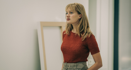 A scene from TWO PIANOS. A Kino Lorber release.