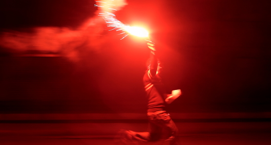 Revolutionary Activist on the street of Cairo, Egypt in<i>Whose Country?</i>. Courtesy of Kino Lorber.