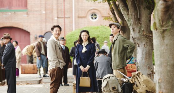 Issey Takahashi, Yû Aoi, and Ryôta Bandô in a scene from Wife of a Spy, courtesy Kino Lorber